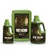 Tres envases verdes Root Wizard Emerald Harvest de distintos tamaños