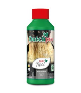 Botella verde Take Root Dutchpro con tapón rojo ancho