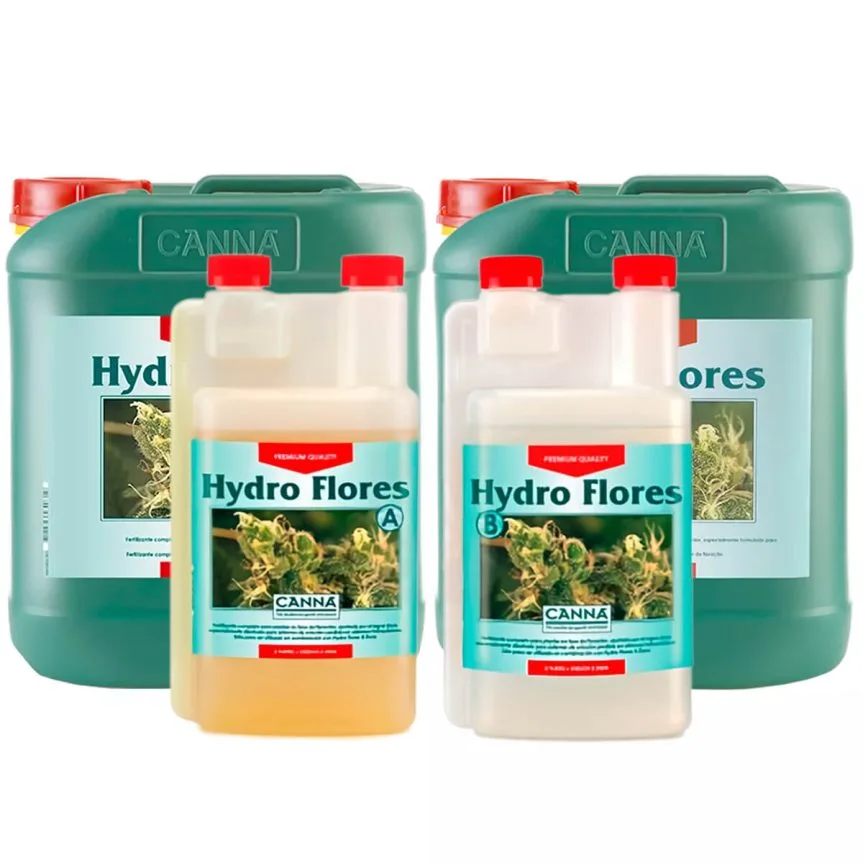 Preparación de solución nutritiva con Canna Hydro Flores A para sistemas de agua blanda.