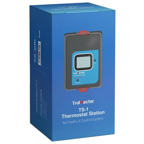 Dispositivo de control térmico TS-1 con rueda de ajuste de temperatura para sistemas de ventilación.